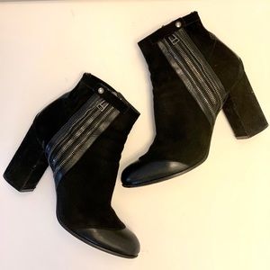 Belstaff Suede with Leather Cap Toe Ankle Boot